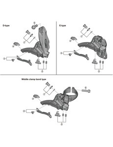 Shimano Shimano Spares FD-M7020 chain catcher and fixing bolt, M4 x 5 mm