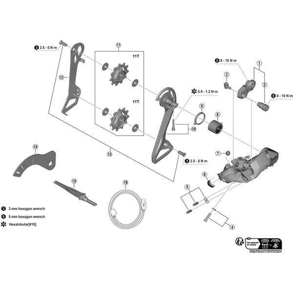 Shimano Shimano Spares RD-R8150 outer plate and fixing screw