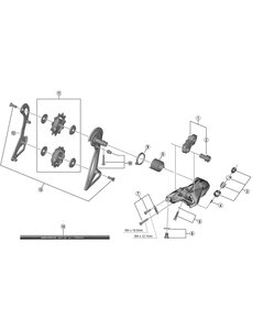 Shimano Shimano Spares RD-R9100 bracket axle unit for normal type