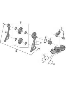 Shimano Shimano Spares RD-R9150 bracket axle unit