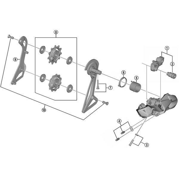 Shimano Shimano Spares RD-R9150 bracket axle unit