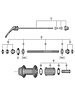 Shimano Shimano Spares FH-T670 complete quick release, 173 mm, black