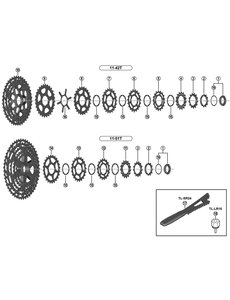 Shimano Shimano Spares CS-M8000 sprocket wheel 15T built in spacer type