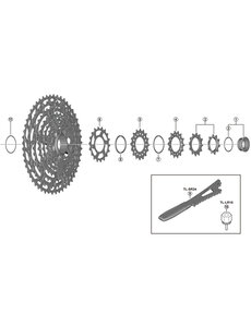 Shimano Shimano Spares CS-M8100 sprocket wheel 14T C