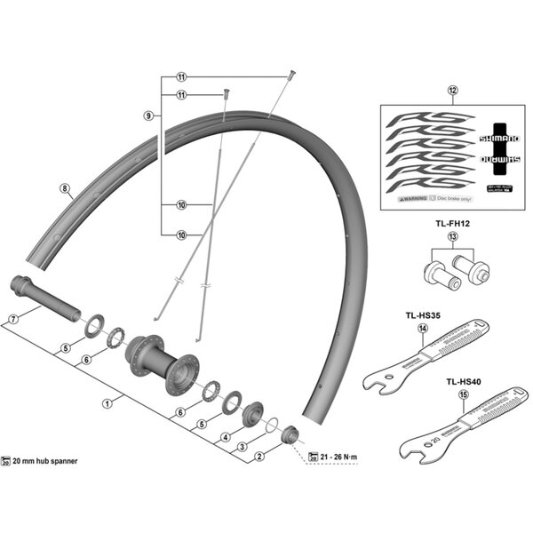 Shimano Shimano Spares WH-R500 front nipple