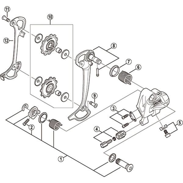 Shimano Shimano Spares RD-M591 outer plate assembly, SGS-type
