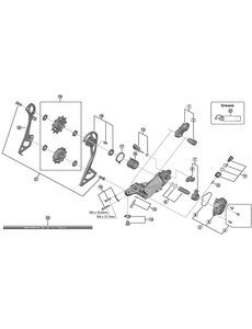 Shimano Shimano Spares RD-M6000 switch lever unit and fixing plate