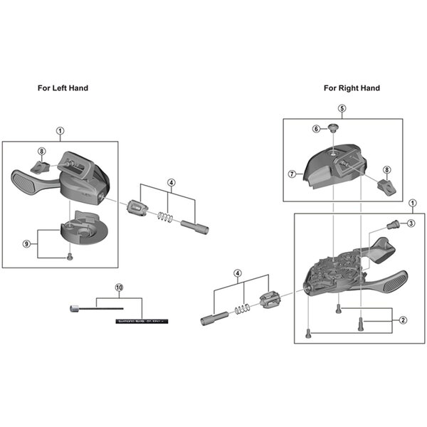 Shimano Shimano Spares SL-M8100-I left hand shifting lever unit