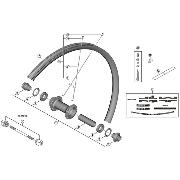 Shimano Shimano Spares WH-MT601-TL-F15-29 spoke, 290 mm