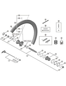 Shimano Shimano Spares WH-R9200-C50-TU-R left hand spoke, 258 mm