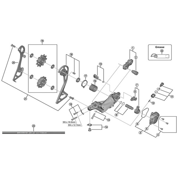 Shimano Shimano Spares RD-RX800 P-axle unit