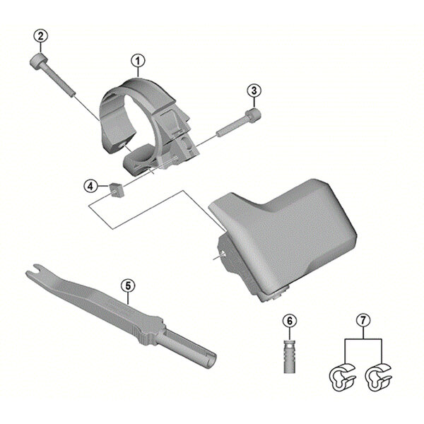 Shimano Shimano Spares SC-MT800 stay A, 31.8 mm