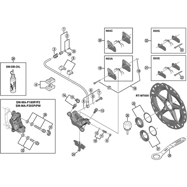 Shimano Shimano Spares BR-M965 bleed nipple and seal ring