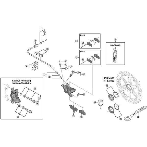 Shimano Shimano Spares BR-M485 bleed nipple and O-ring