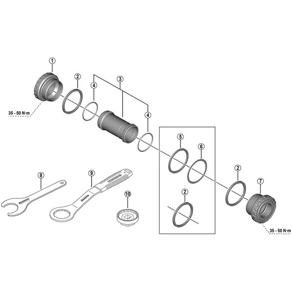 Shimano Shimano Spares FC-M761 bottom bracket spacer 1.8 mm
