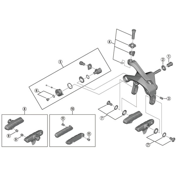 Shimano Shimano Spares BR-R8000 quick release assembly