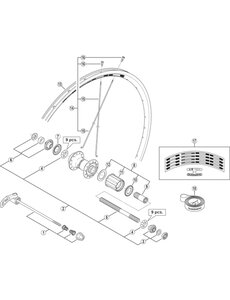 Shimano Shimano Spares WH-R501 complete quick release, 163 mm, black