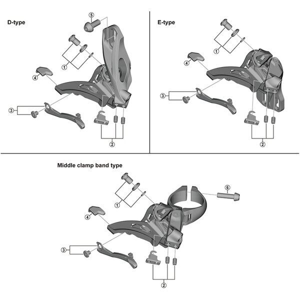Shimano Shimano Spares FD-M9020 stroke adjust screws and plate, M4 x 8 mm
