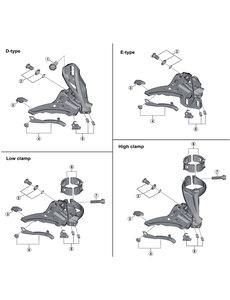Shimano Shimano Spares FD-M9025 chain catcher and fixing bolt, M4 x 5 mm