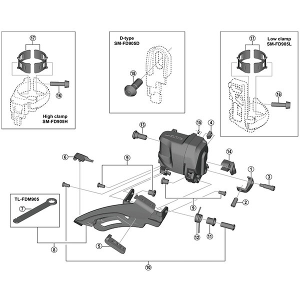 Shimano Shimano Spares FD-M9070 guide spring