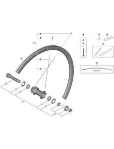 Shimano Shimano Spares HB-RS770 complete hub axle