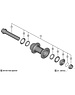 Shimano Shimano Spares HB-R7070 complete hub axle