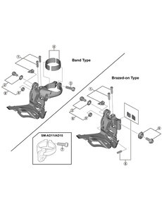 Shimano Shimano Spares FD-R3000 clamp band adapter for 28.6 mm