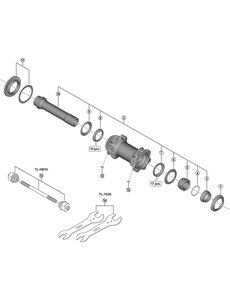Shimano Shimano Spares HB-MT900-BS complete hub axle, 110 mm