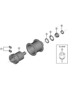 Shimano Shimano Spares DH-UR705 internal assembly, silver
