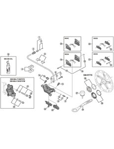 Shimano Shimano Spares BR-M7000 pad axle and snap ring