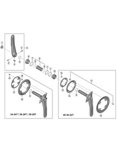 Shimano Shimano Spares FC-M6000 left hand crank arm unit 170 mm