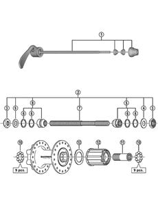 Shimano Shimano Spares FH-M450 left hand cone and seal M10 x 15.1 mm