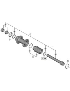 Shimano Shimano Spares WH-RS170-CL-R12 complete freewheel body