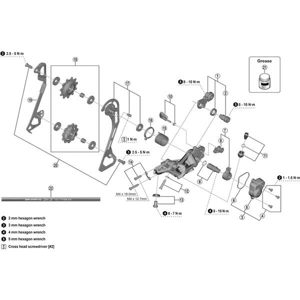 Shimano Shimano Spares RD-RX810 switch lever unit and fixing plate