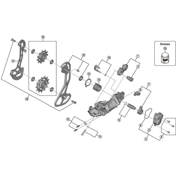 Shimano Shimano Spares RD-RX815 outer plate assembly