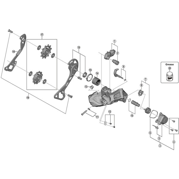 Shimano Shimano Spares RD-RX817 outer plate assembly