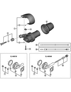 Shimano Shimano Spares SL-C3000-7 indicator cover and fixing screws, silver