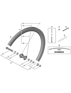Shimano Shimano Spares WH-RS710-C32-TL-F complete hub axle