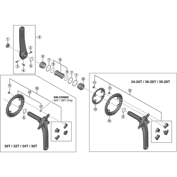 Shimano Shimano Spares FC-7800 clamp bolt