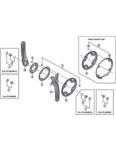 Shimano Shimano Spares FC-M3000 chain guard and fixing screws