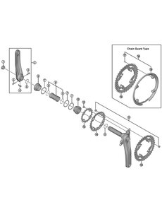 Shimano Shimano Spares FC-M4000 chain guard and fixing bolts