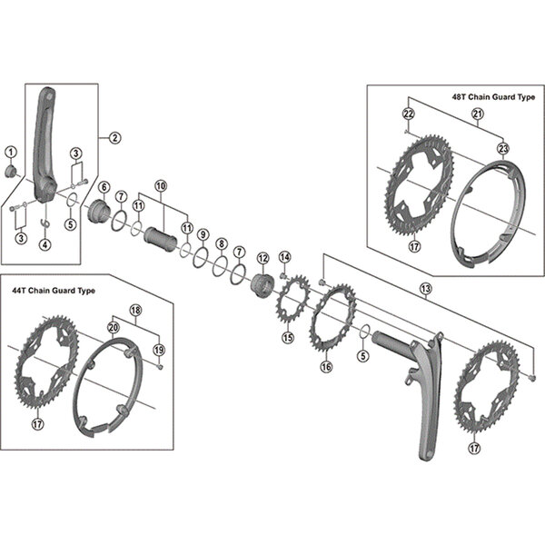 Shimano Shimano Spares FC-M430-8 chain guard and fixing screws
