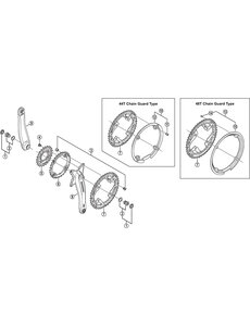 Shimano Shimano Spares FC-M431-8 chain guard and fixing bolts for 48T