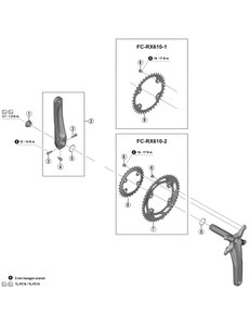 Shimano Shimano Spares FC-M582 crank arm fixing bolt