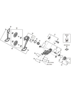 Shimano Shimano Spares RD-M7100 bracket axle unit