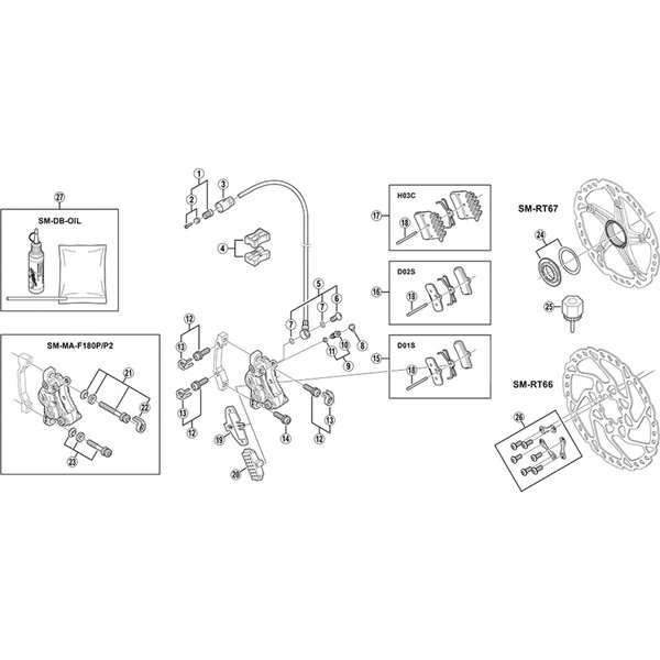 Shimano Shimano Spares BR-M595 snap ring