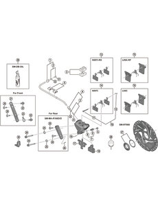 Shimano Shimano Spares BR-R9170 pad axle and snap retainer