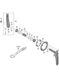 Shimano Shimano Spares FC-M5100-1 left hand crank arm unit