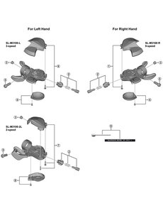 Shimano Shimano Spares SL-M3100 right hand indicator, 9-speed