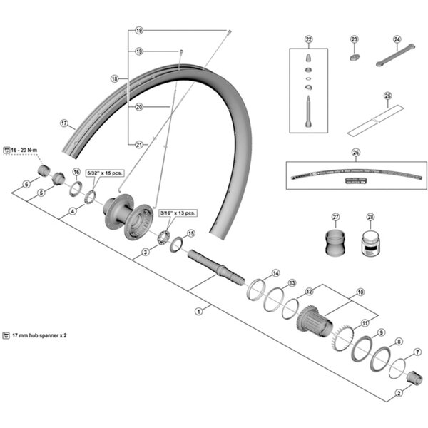Shimano Shimano Spares WH-RX31-F12 Ball retainer